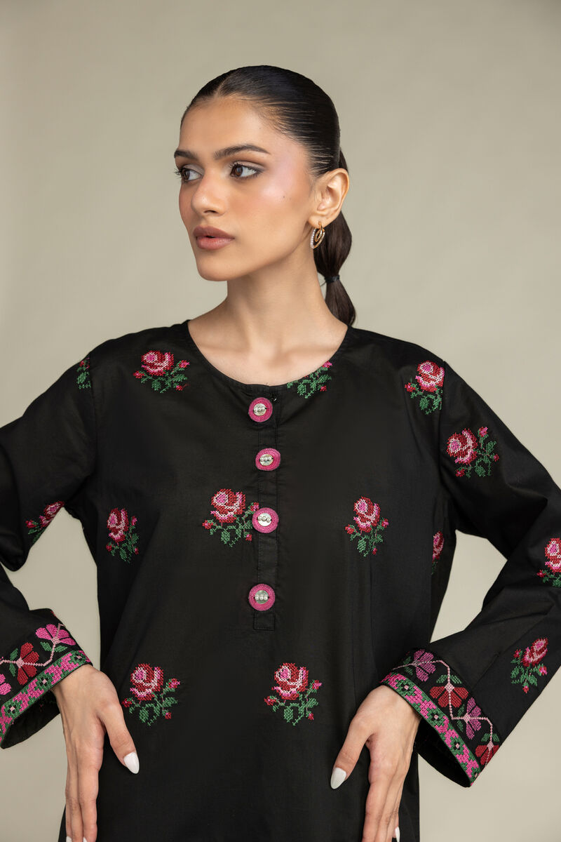 Black Cambric Kurta