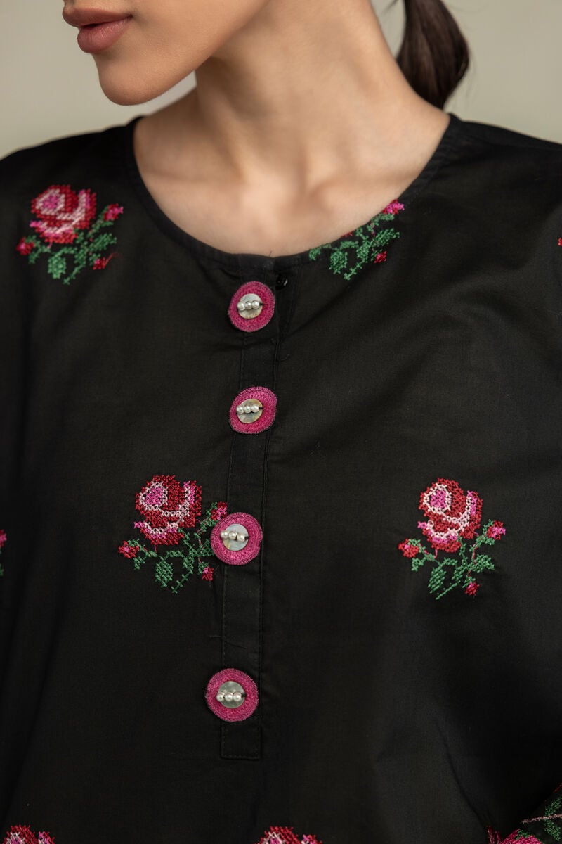 Black Cambric Kurta