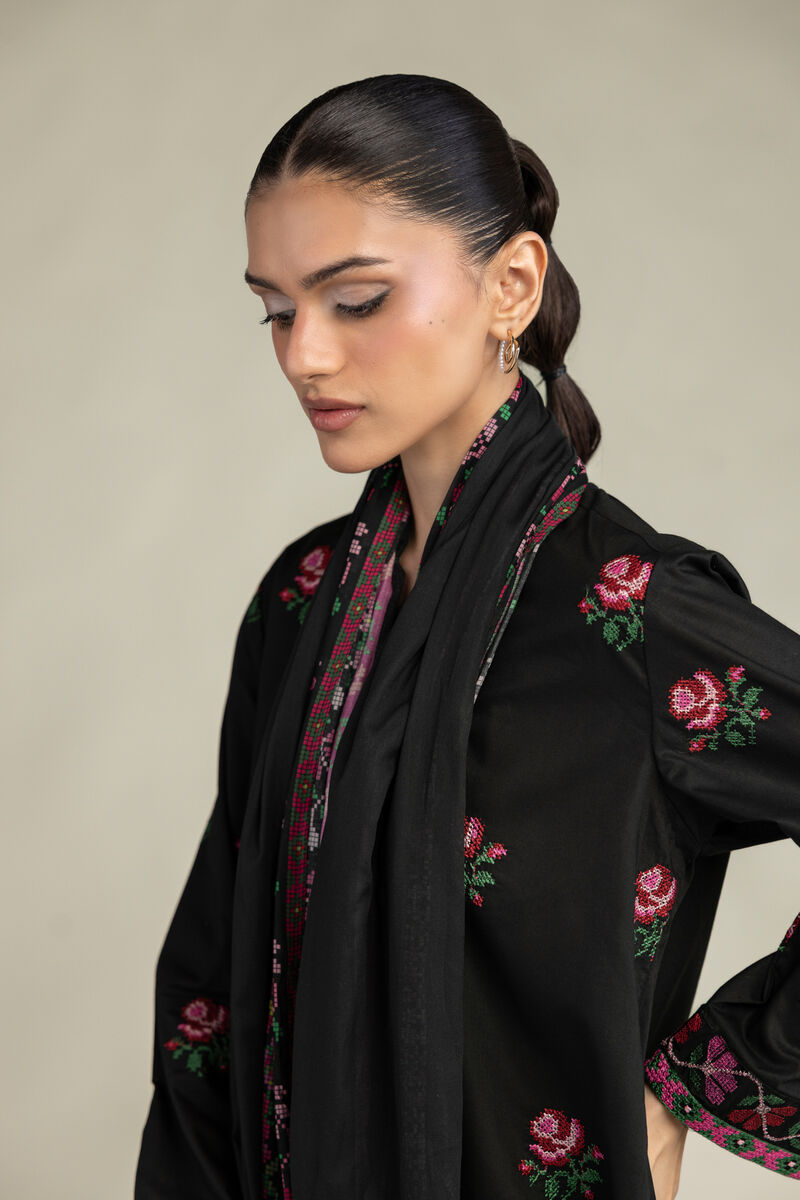 Black Lawn Dupatta