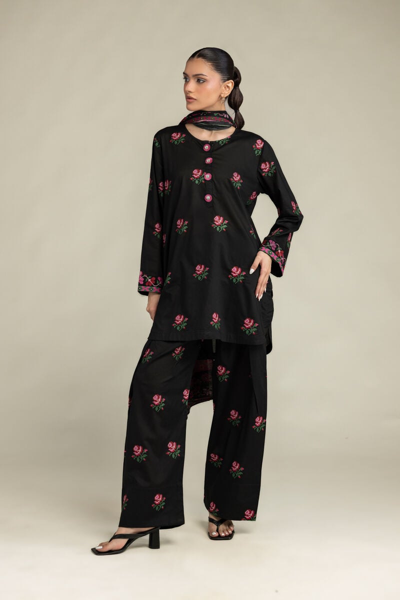 Black Lawn Dupatta