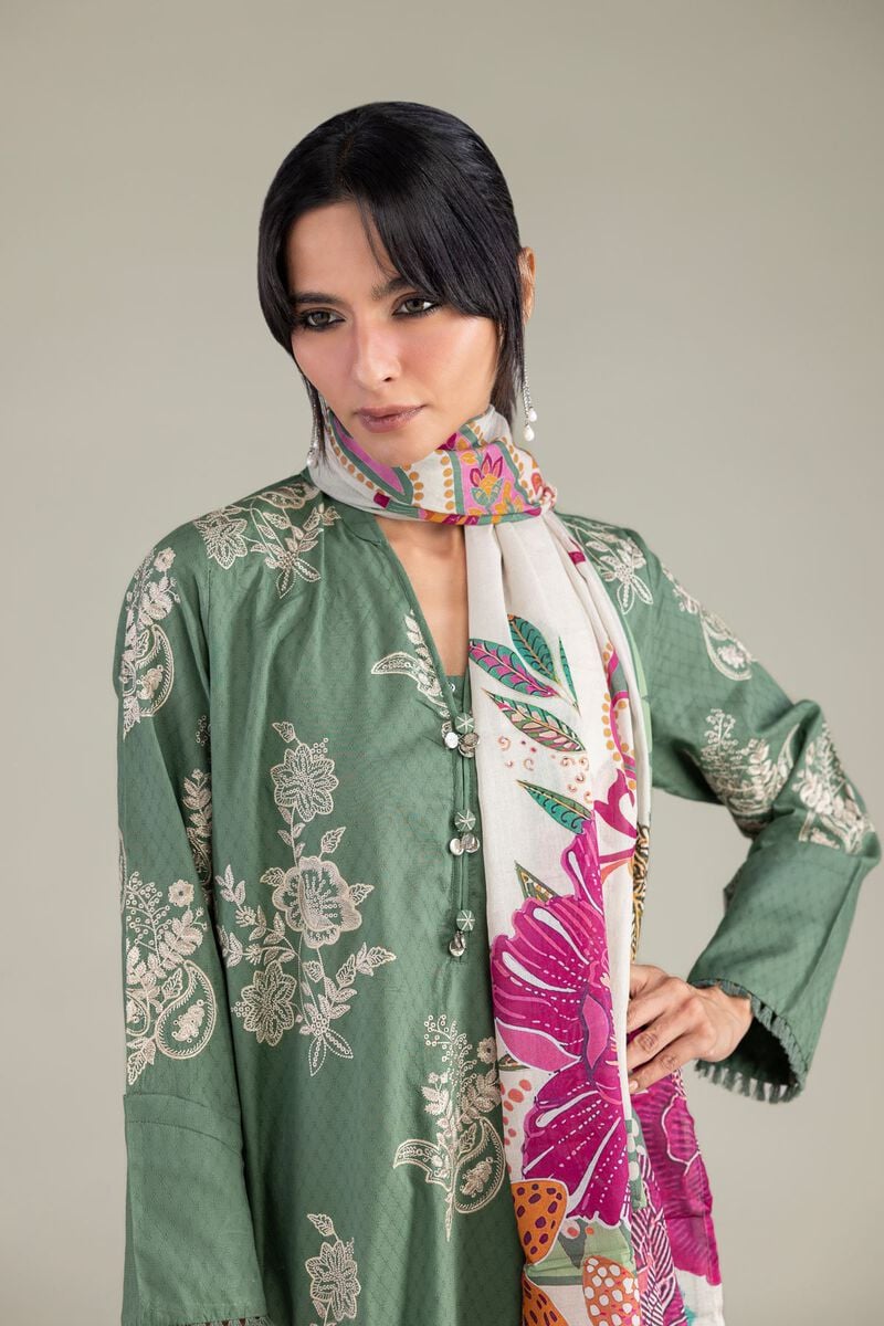 Lawn Floral Dupatta