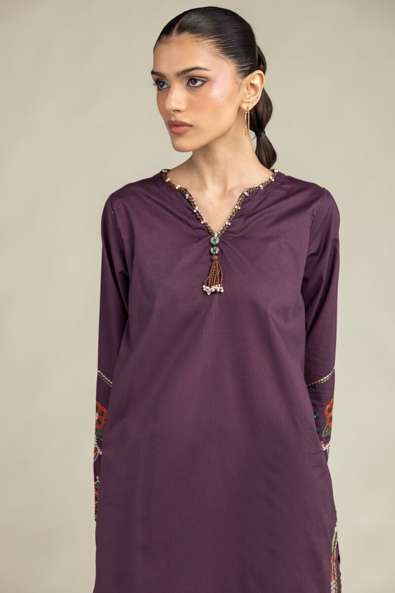 Cambric V-Neck Kurta