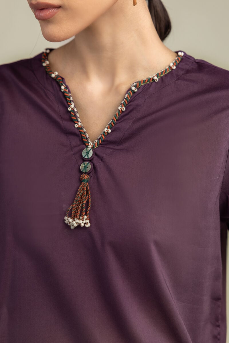 Cambric V-Neck Kurta