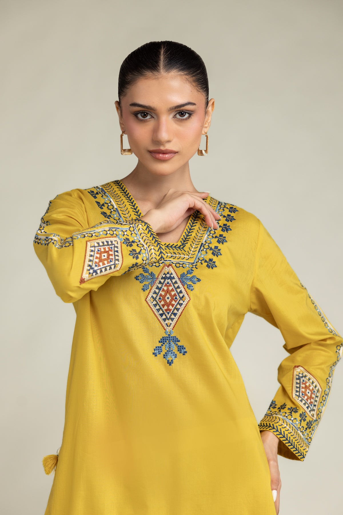 Yellow Longline Kurta