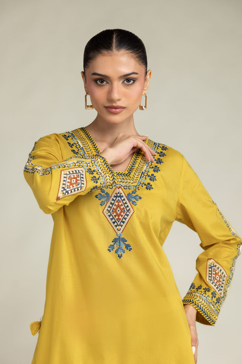 Yellow Longline Kurta