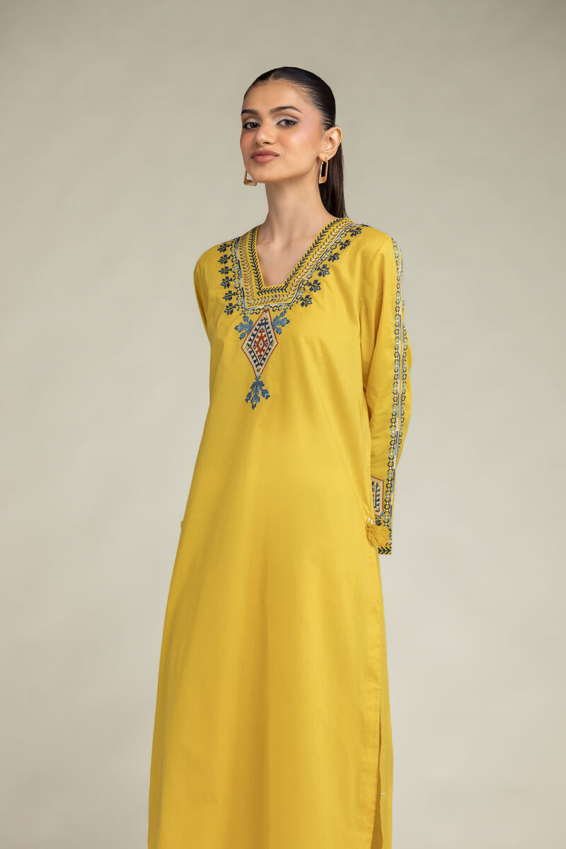 Yellow Longline Kurta