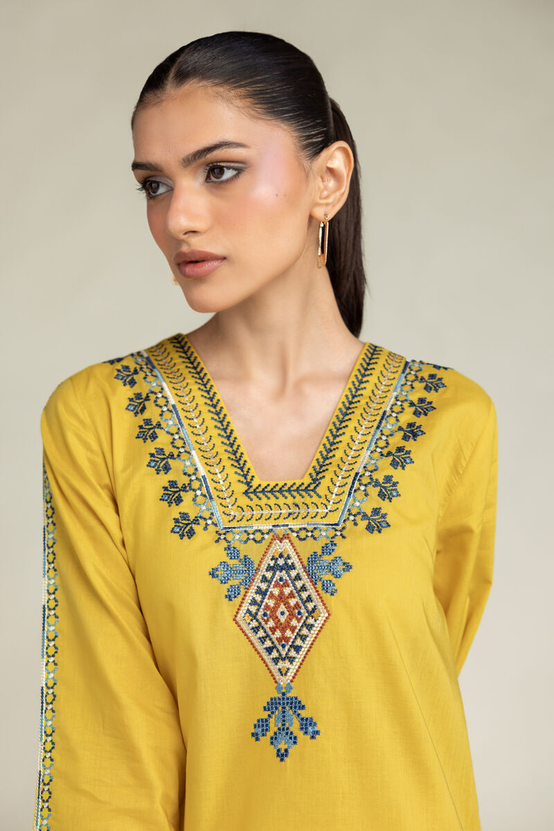 Yellow Longline Kurta