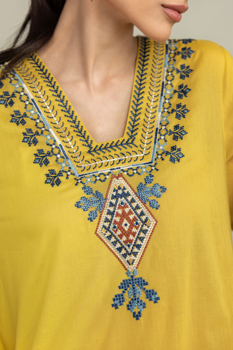 Yellow Longline Kurta