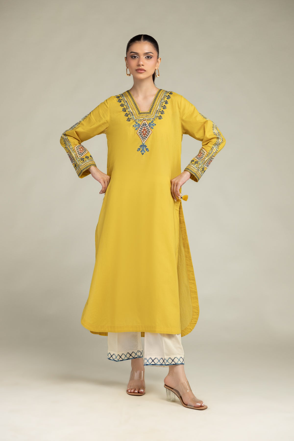 Yellow Longline Kurta
