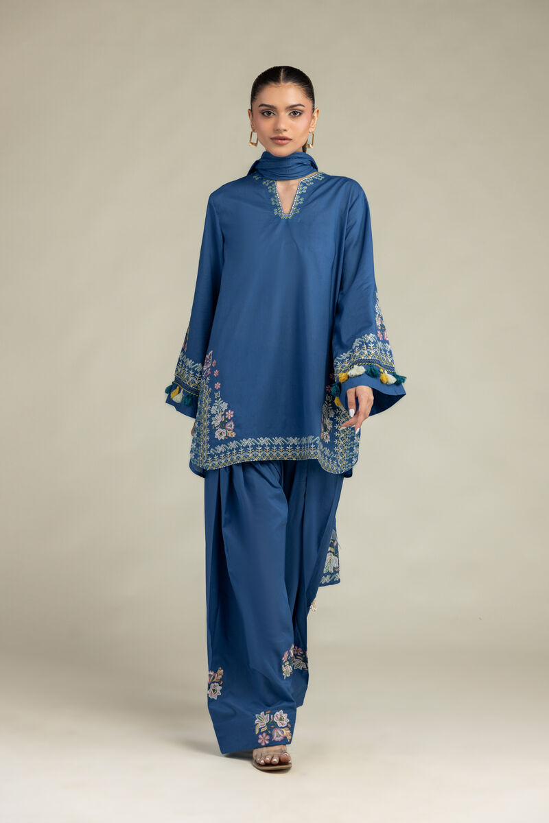 Floral Blue Shalwar