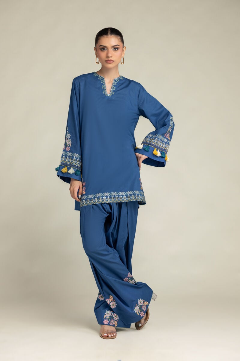Floral Blue Shalwar