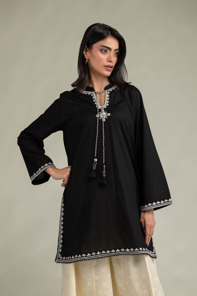 Short Black Kurta