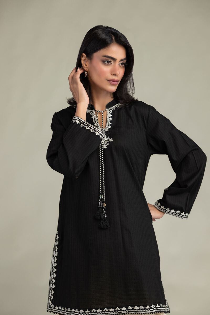 Short Black Kurta