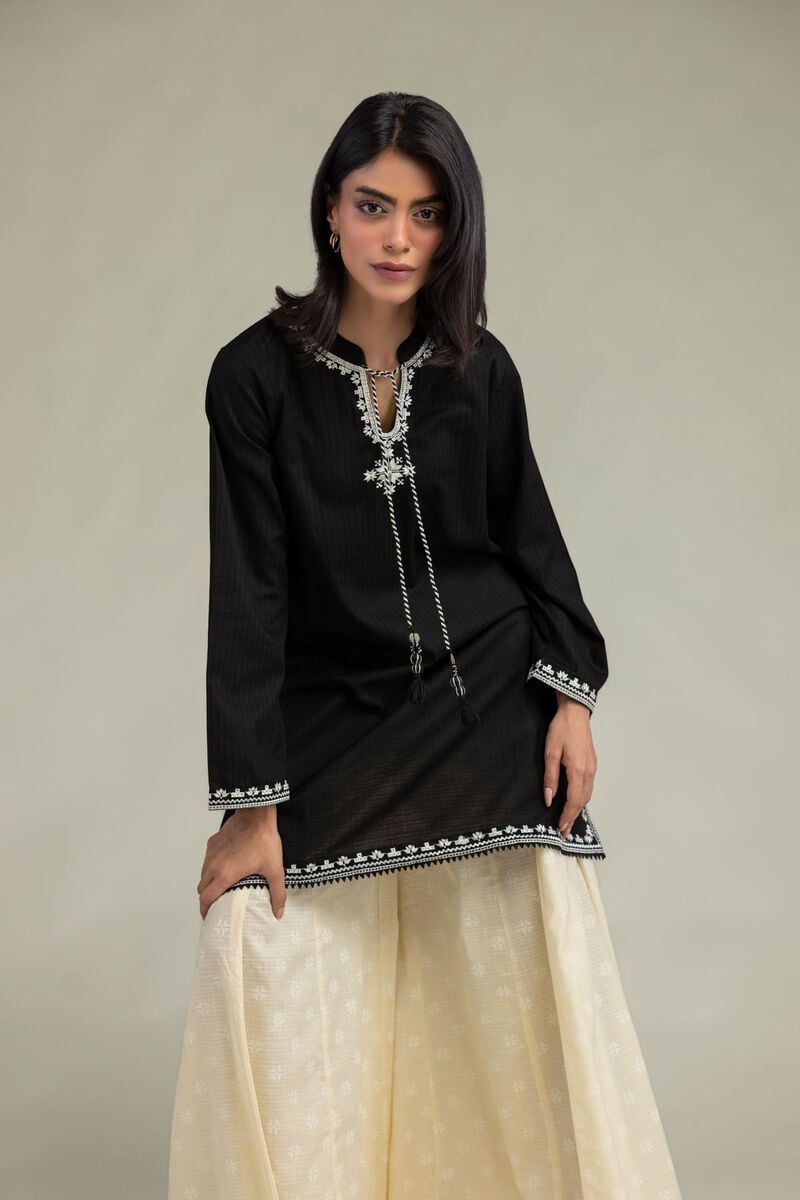 Short Black Kurta