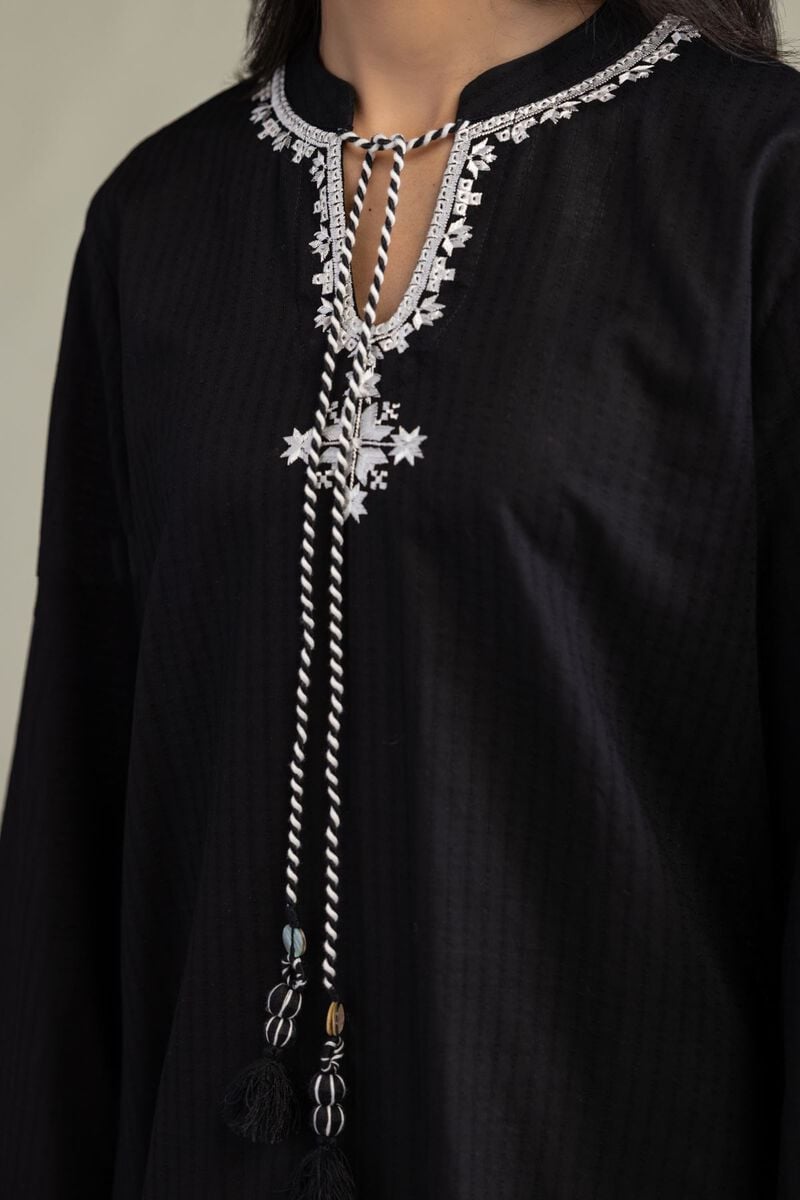 Short Black Kurta