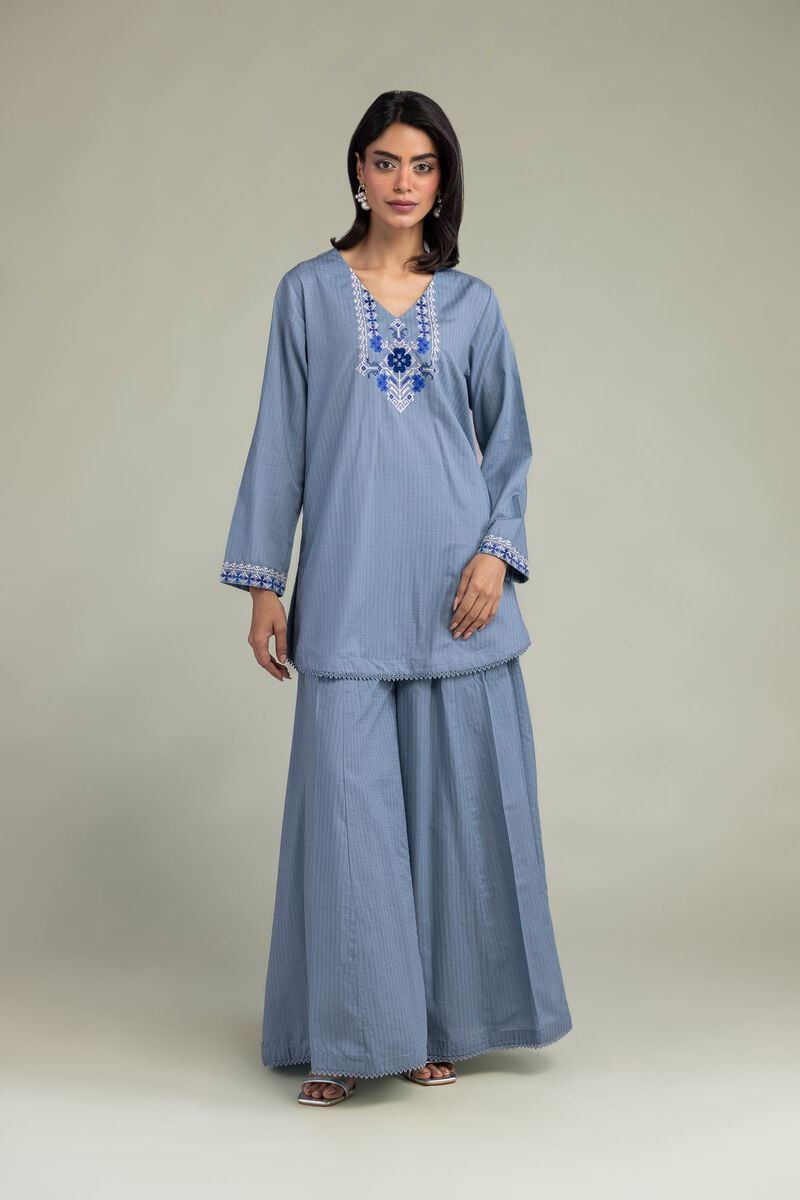 Solid Blue Pants
