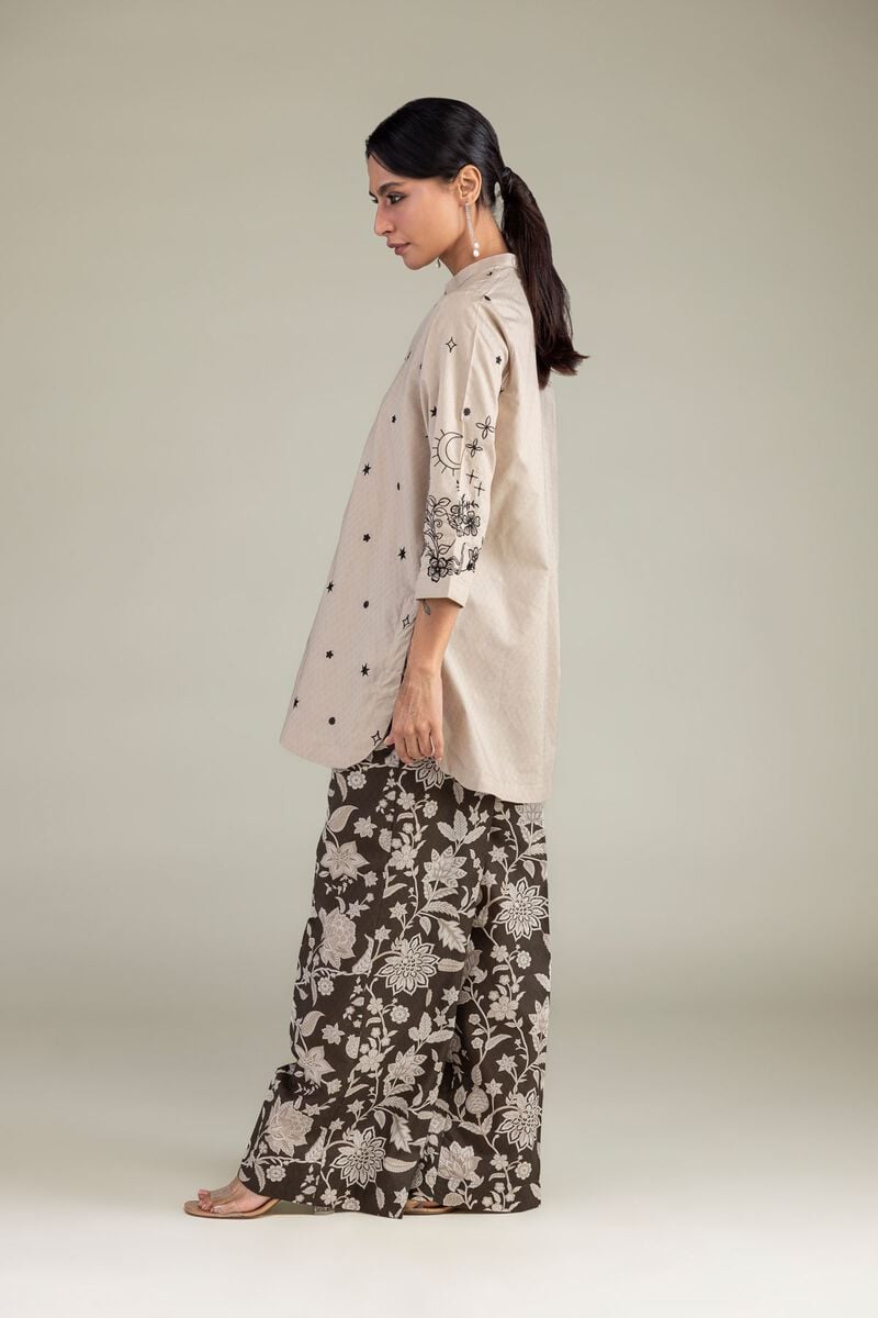 Floral Brown Pants