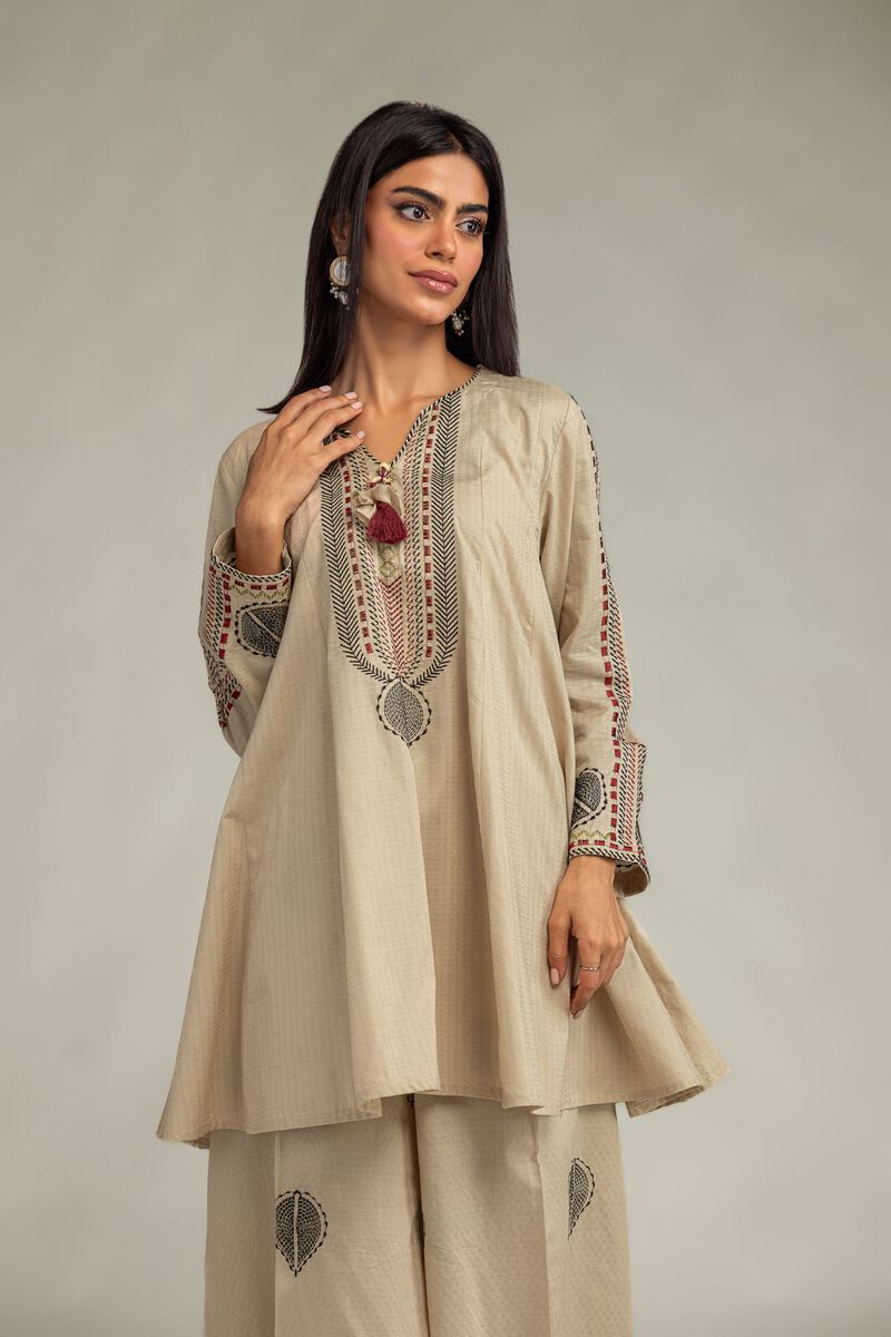 Beige Cotton Kurta