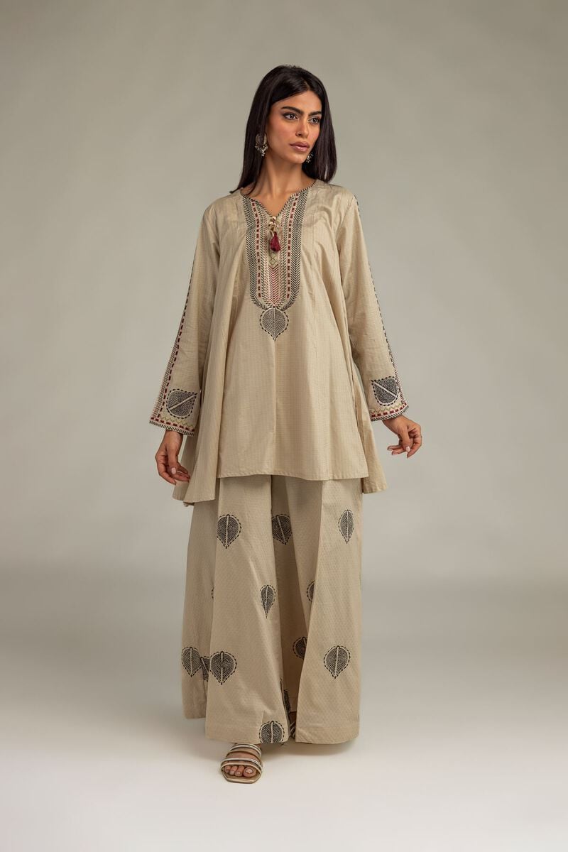 Beige Cotton Kurta