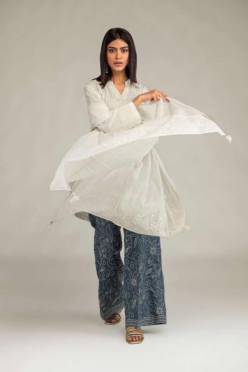 White Lawn Dupatta