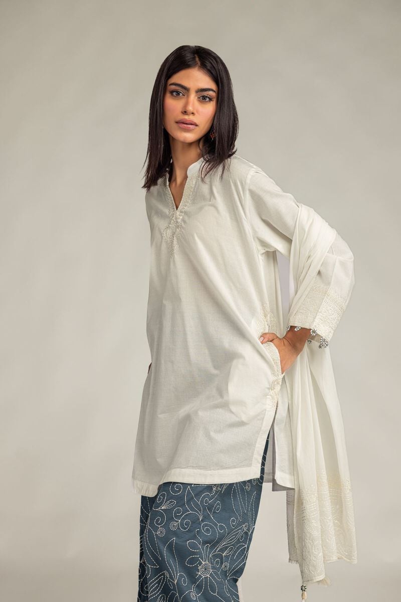 White Lawn Dupatta