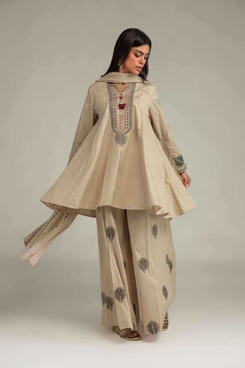 Beige Lawn Dupatta