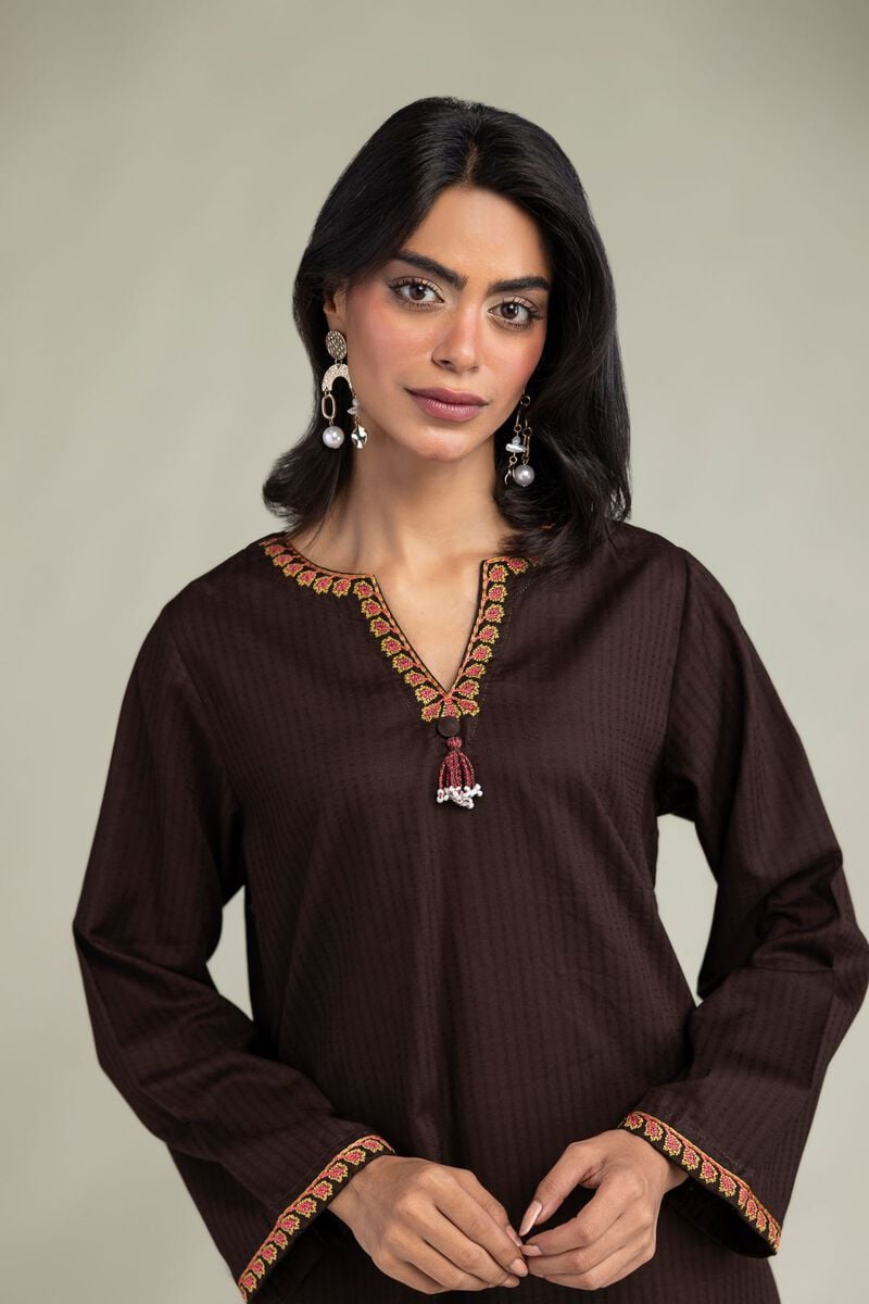 V-Neck Cotton Kurta