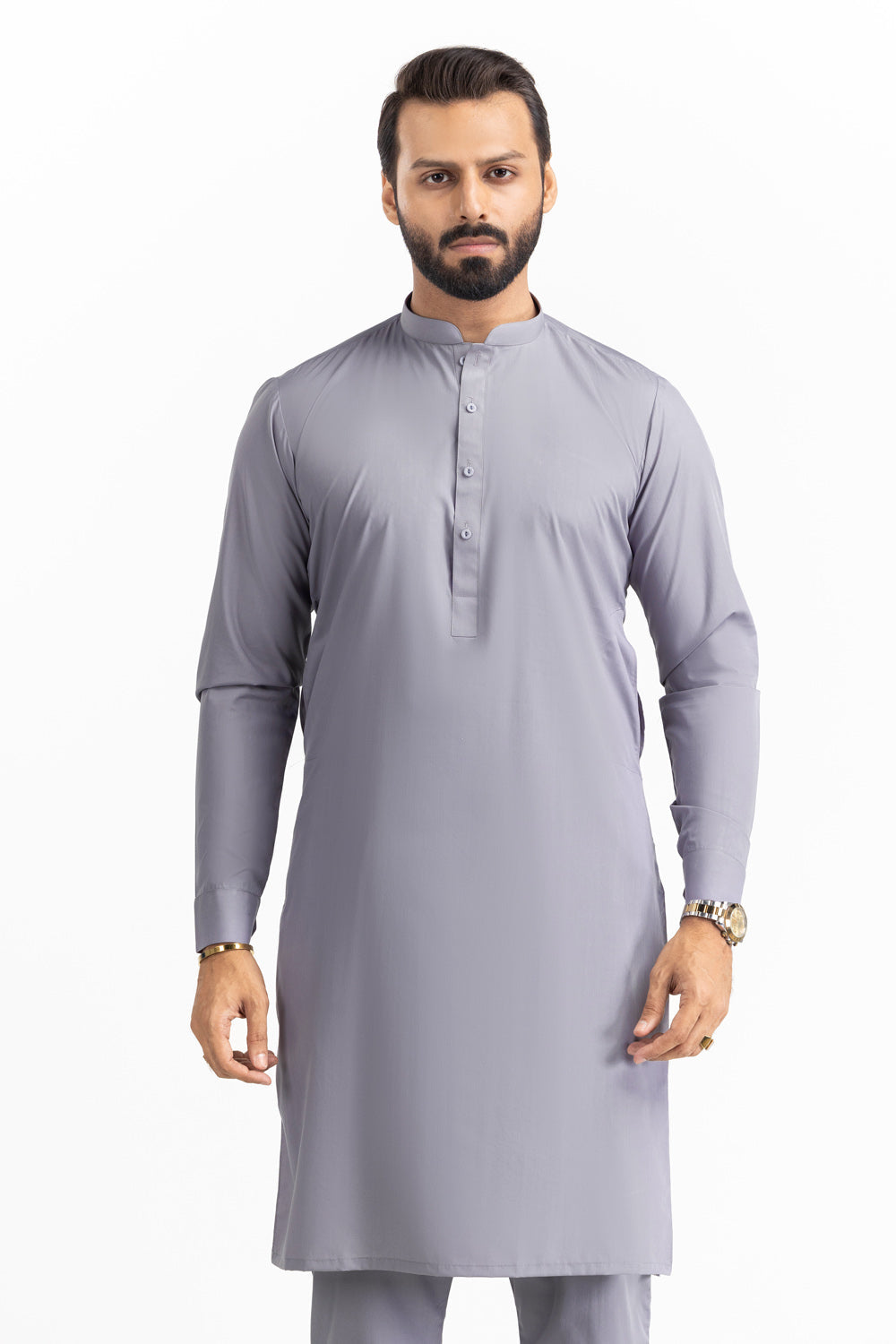 Red Gold Latha Unstitched Fabric Cotton-Lf