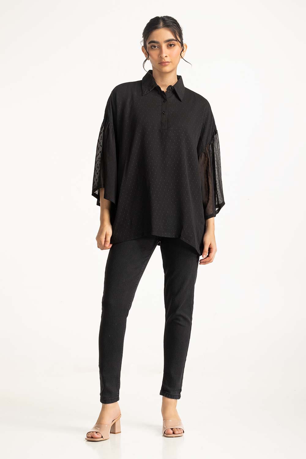 Relaxed sheer shirt