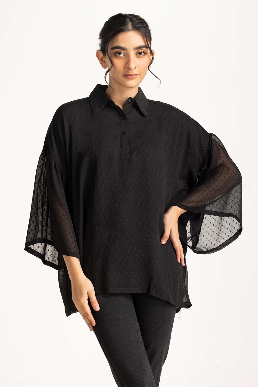 Relaxed sheer shirt