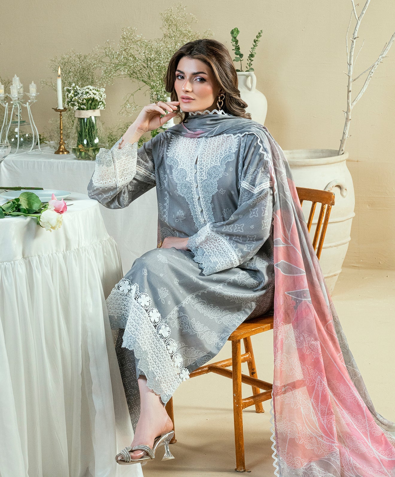 KUNEP-3P-004 GRAY-LAWN UNSTITCHED 3PC