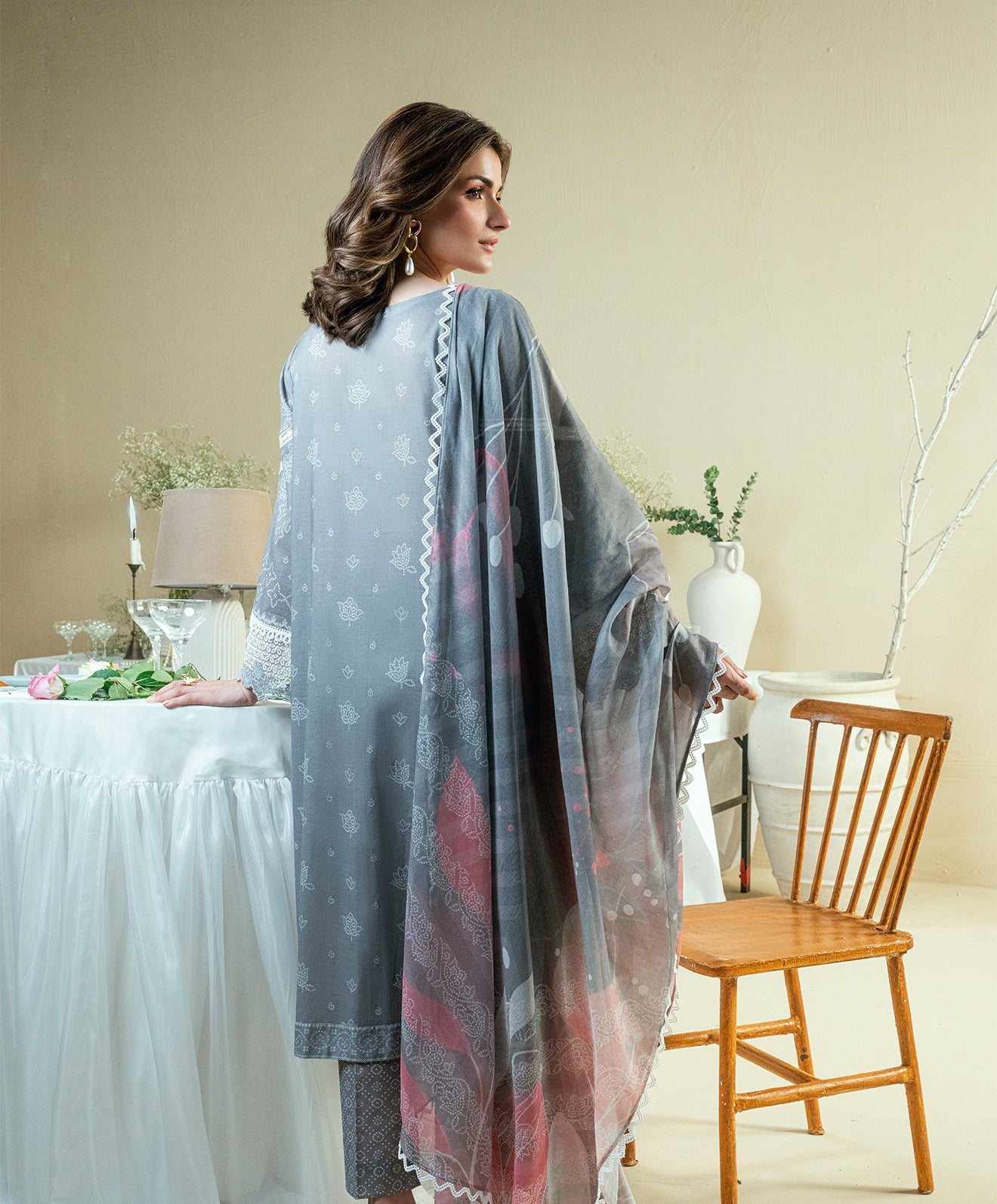 KUNEP-3P-004 GRAY-LAWN UNSTITCHED 3PC