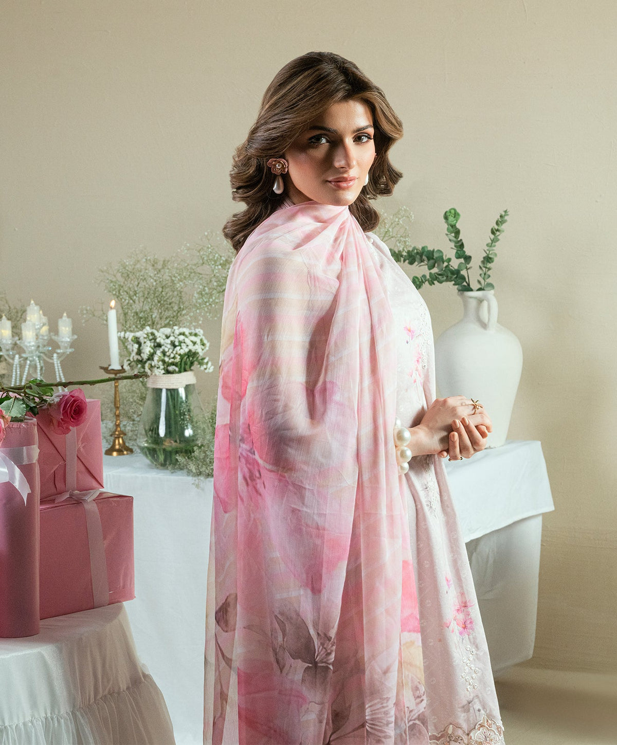 KUNEP-3P-005 MAUVE-LAWN UNSTITCHED 3PC