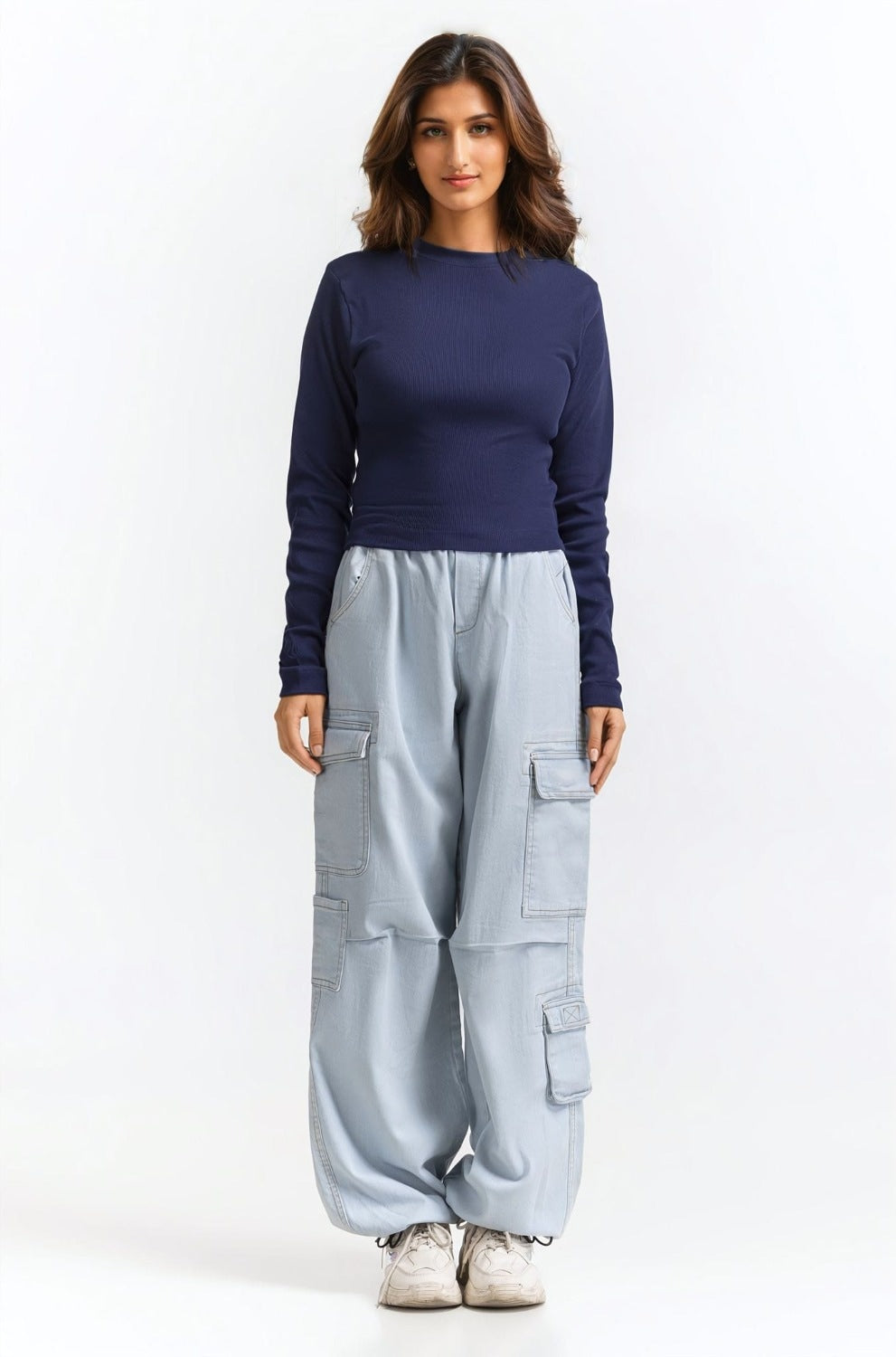 Ribbed Crew Neck Top