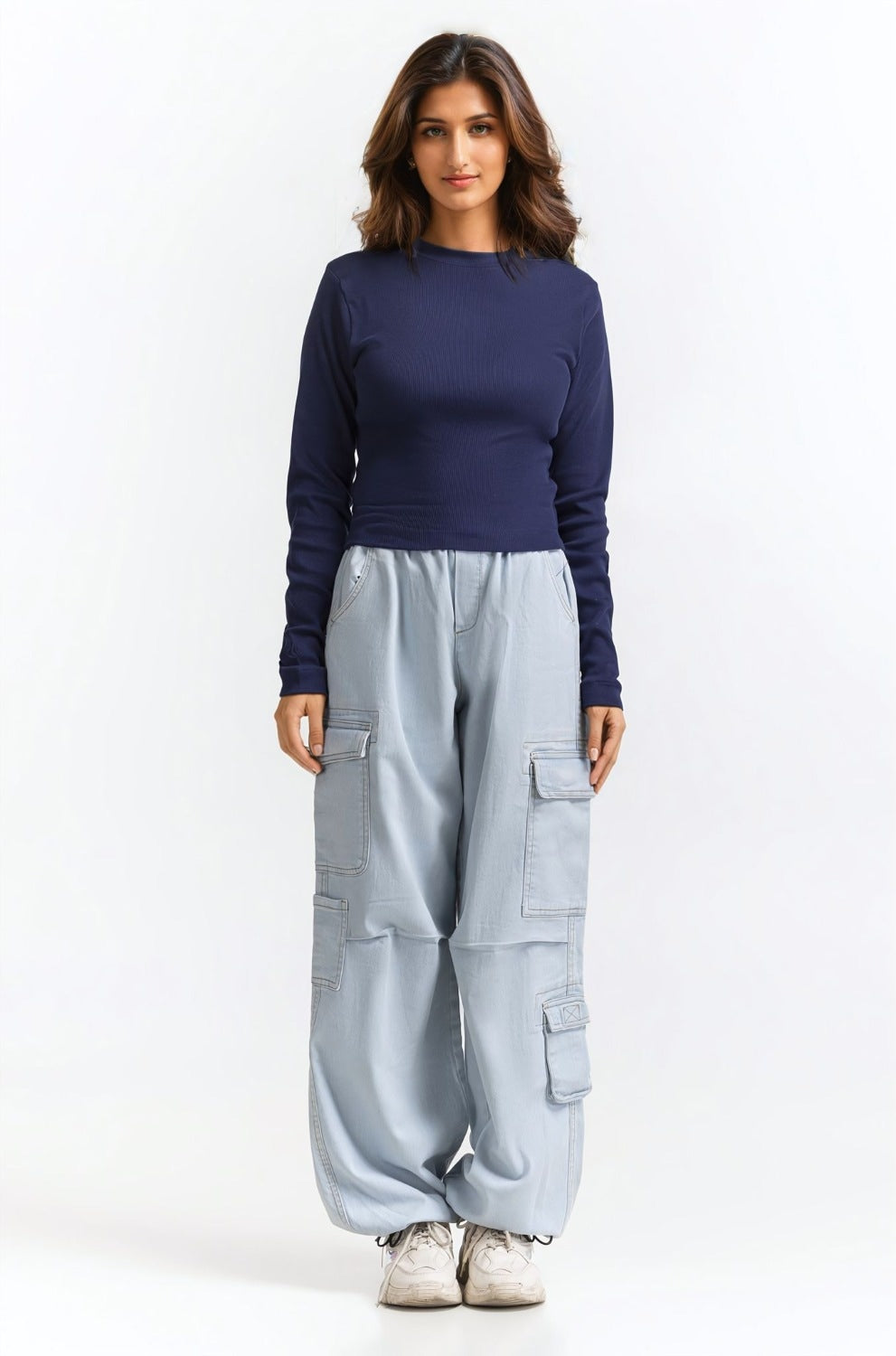 Ribbed Crew Neck Top