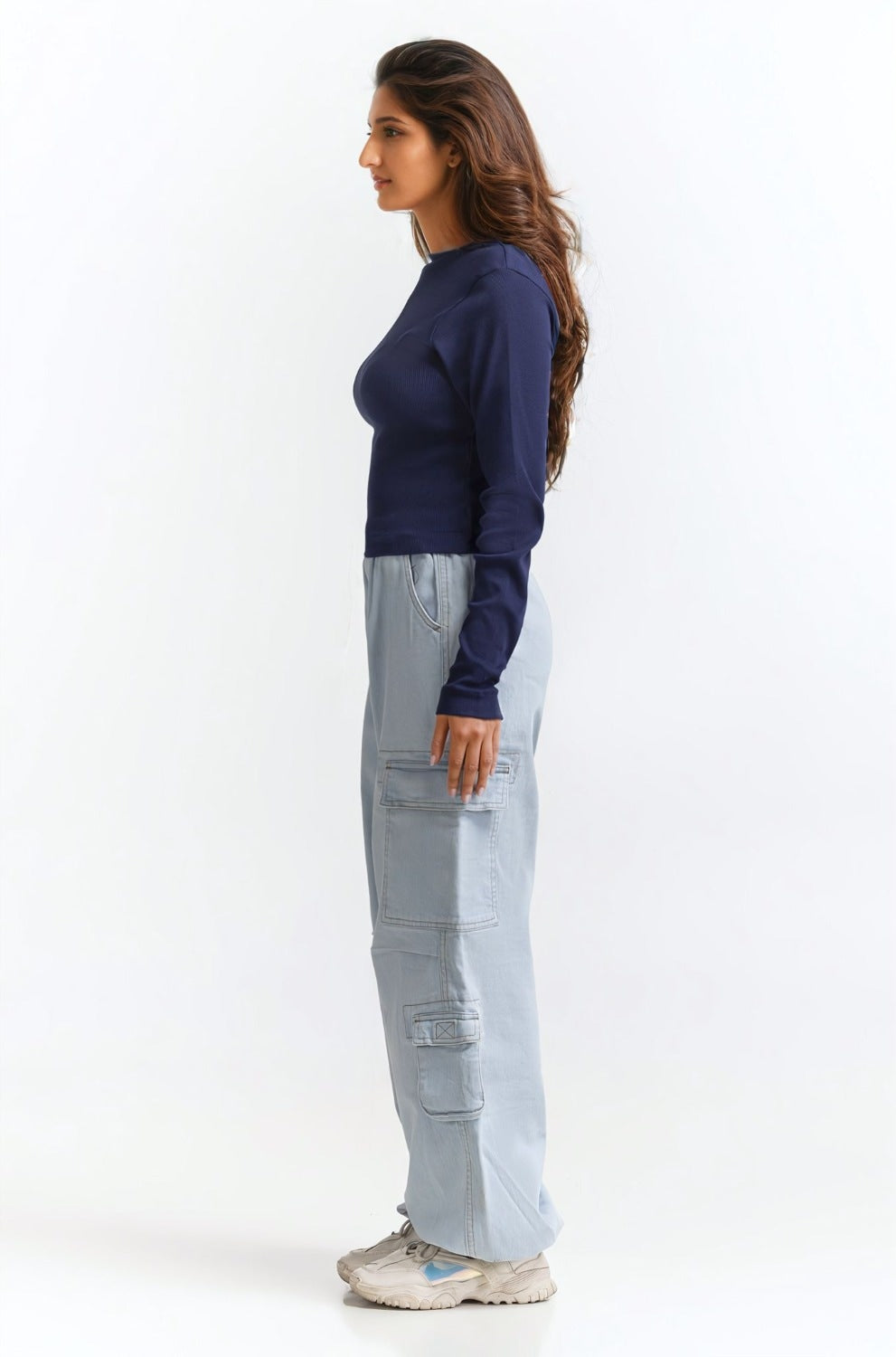 Ribbed Crew Neck Top