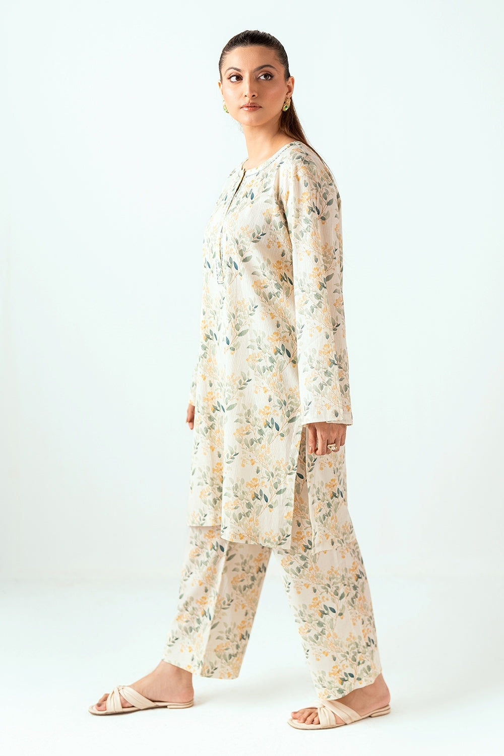 Ripple Crinkle Printed Co-Ord Set
