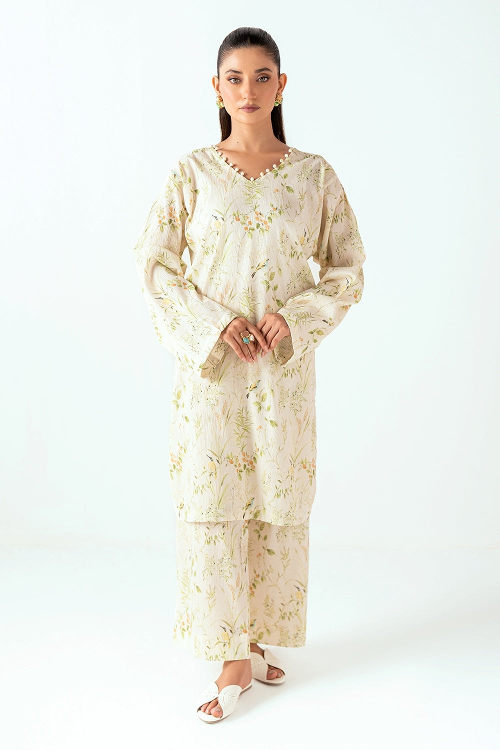 Ripple Crinkle Printed Co-Ord Set