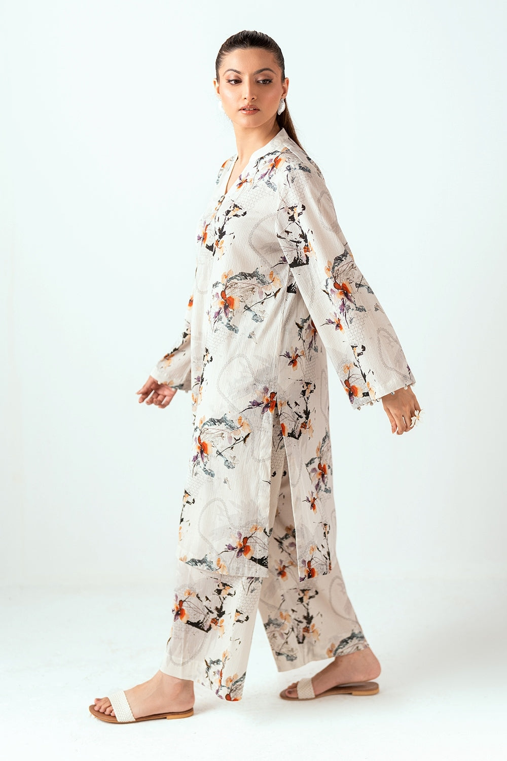 Ripple Crinkle Printed Co-Ord Set