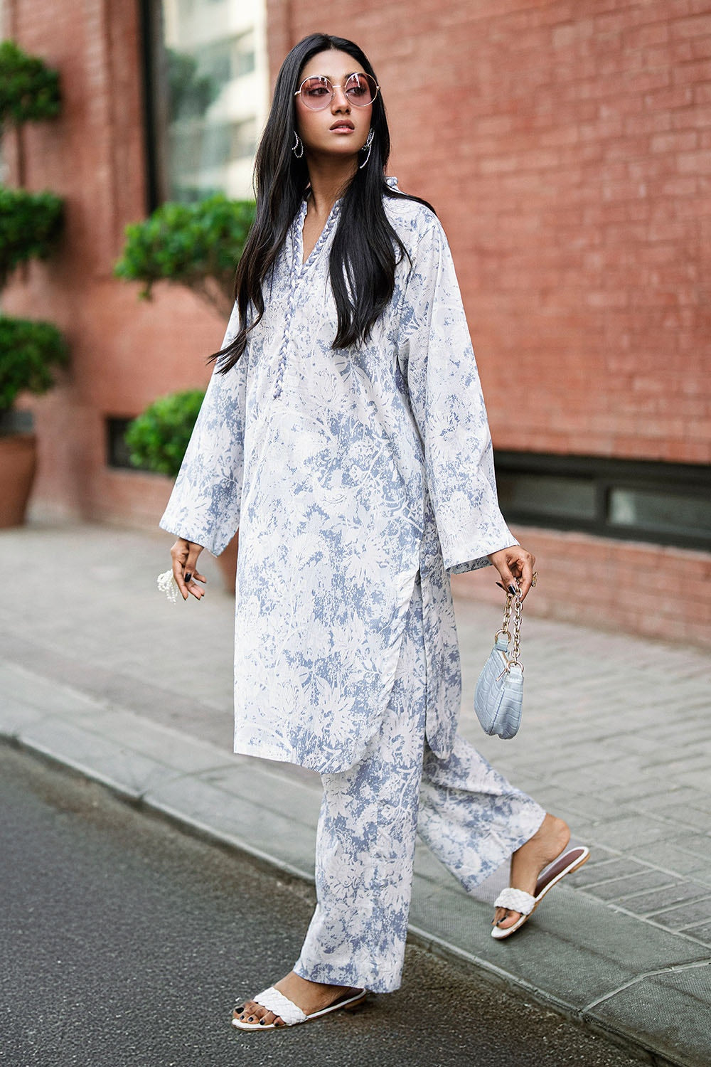 Ripple Crinkle Printed Co-Ord Set