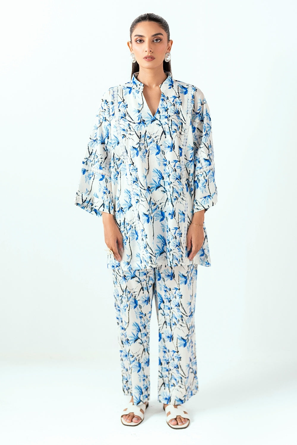 Ripple Crinkle Printed Co-Ord Set
