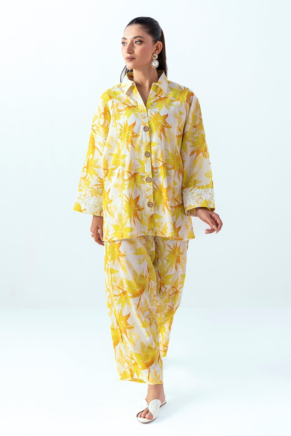 Ripple Crinkle Printed Co-Ord Set