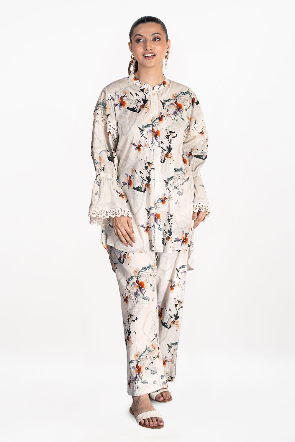 Ripple Crinkle Printed Co-Ord Set
