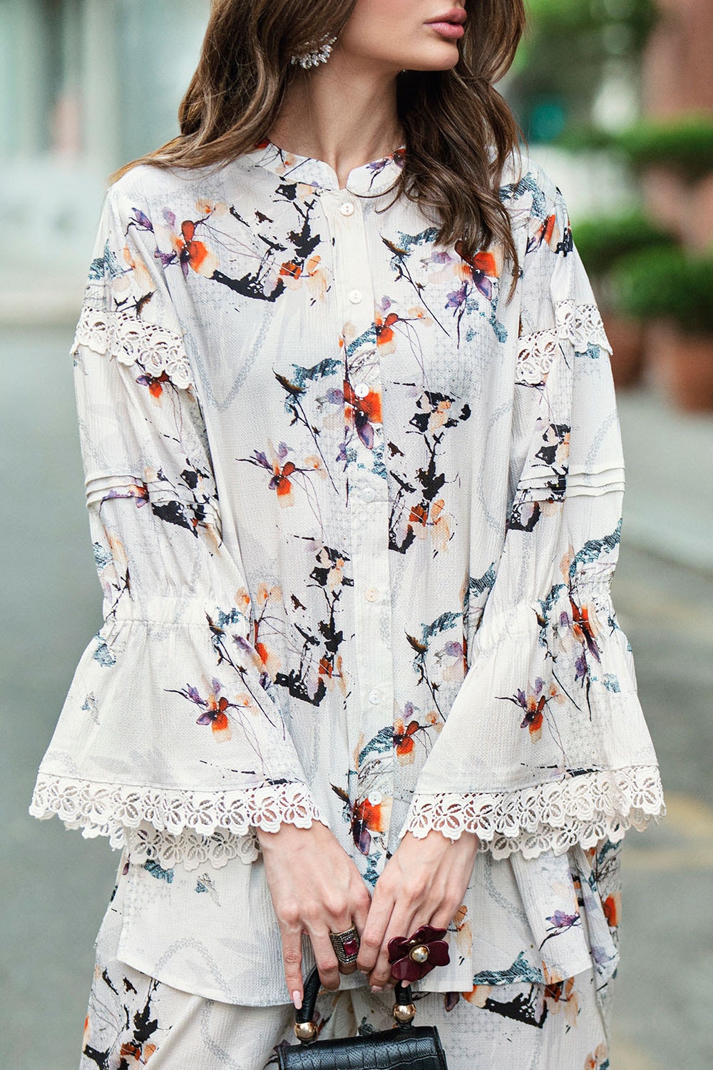 Ripple Crinkle Printed Co-Ord Set