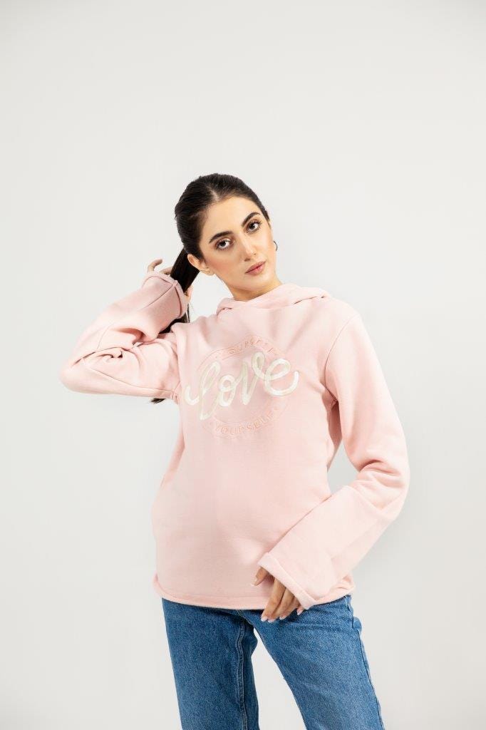 Embroidered Pull over Hoody