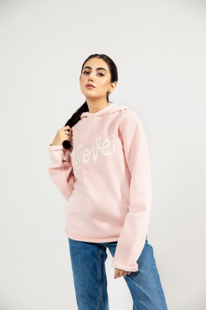 Embroidered Pull over Hoody