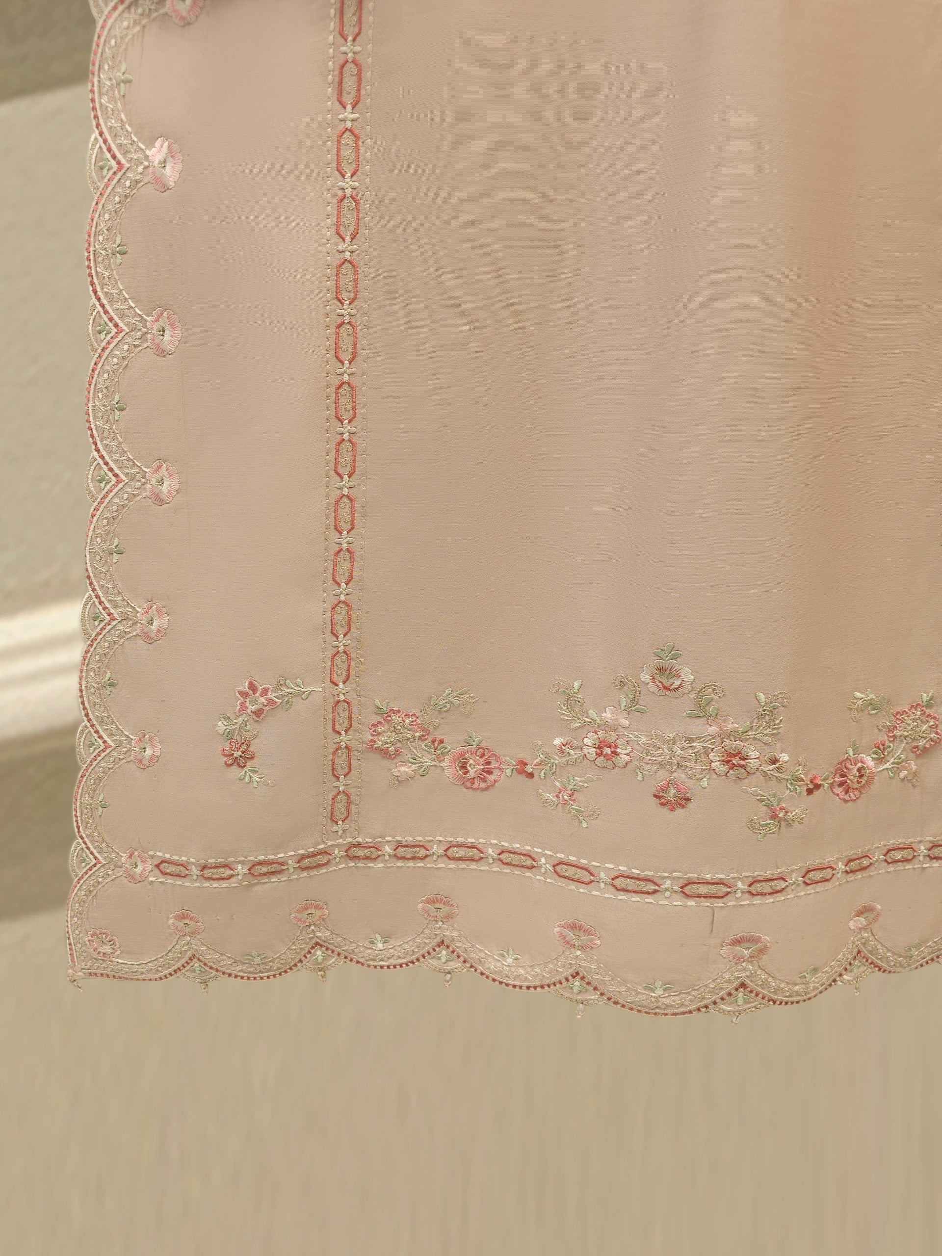 3 Piece- Pure Khadi Silk Embroidered Suit S113657