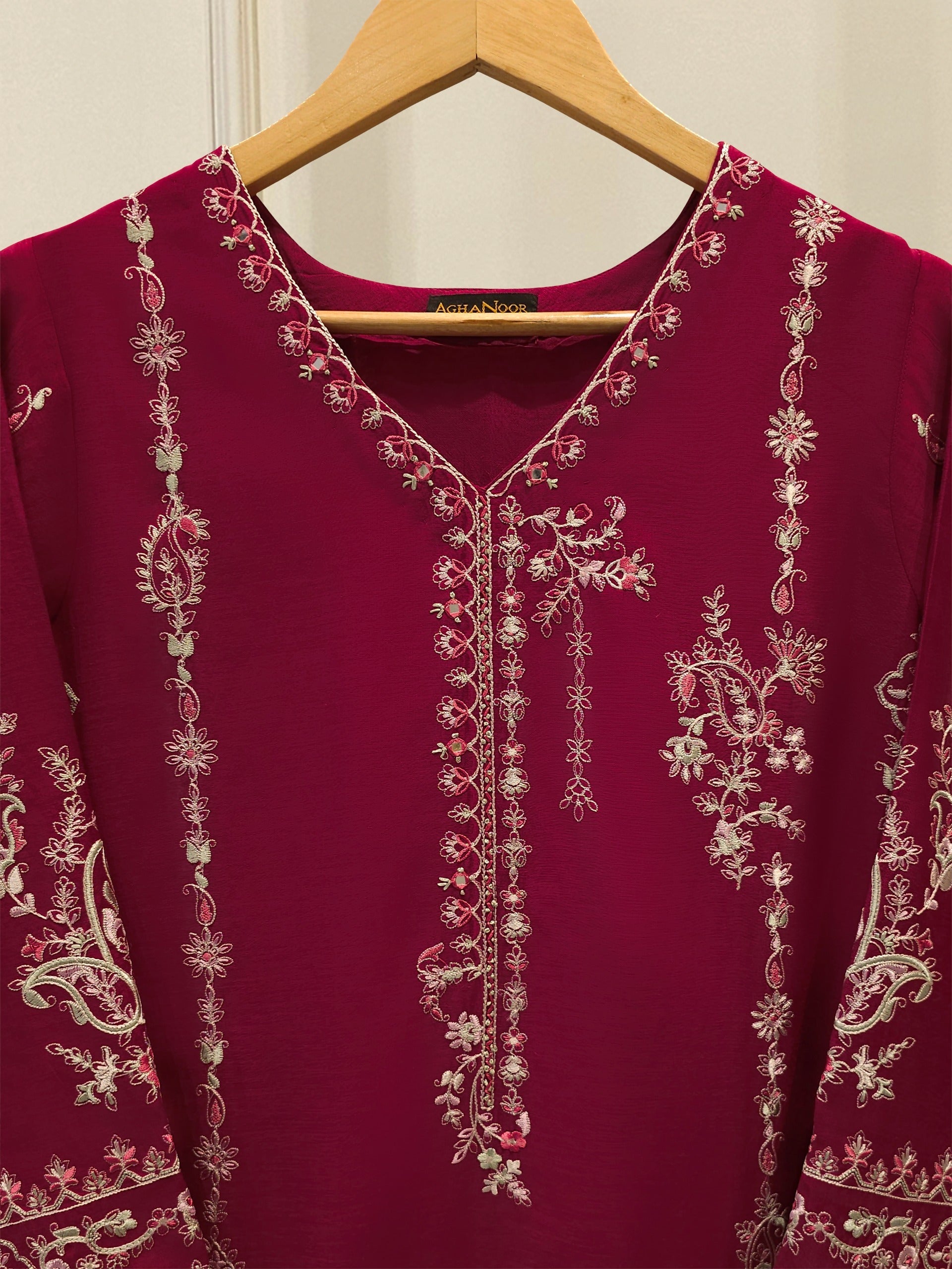 Pure Embroidered Kora Cotton Shirt S113836