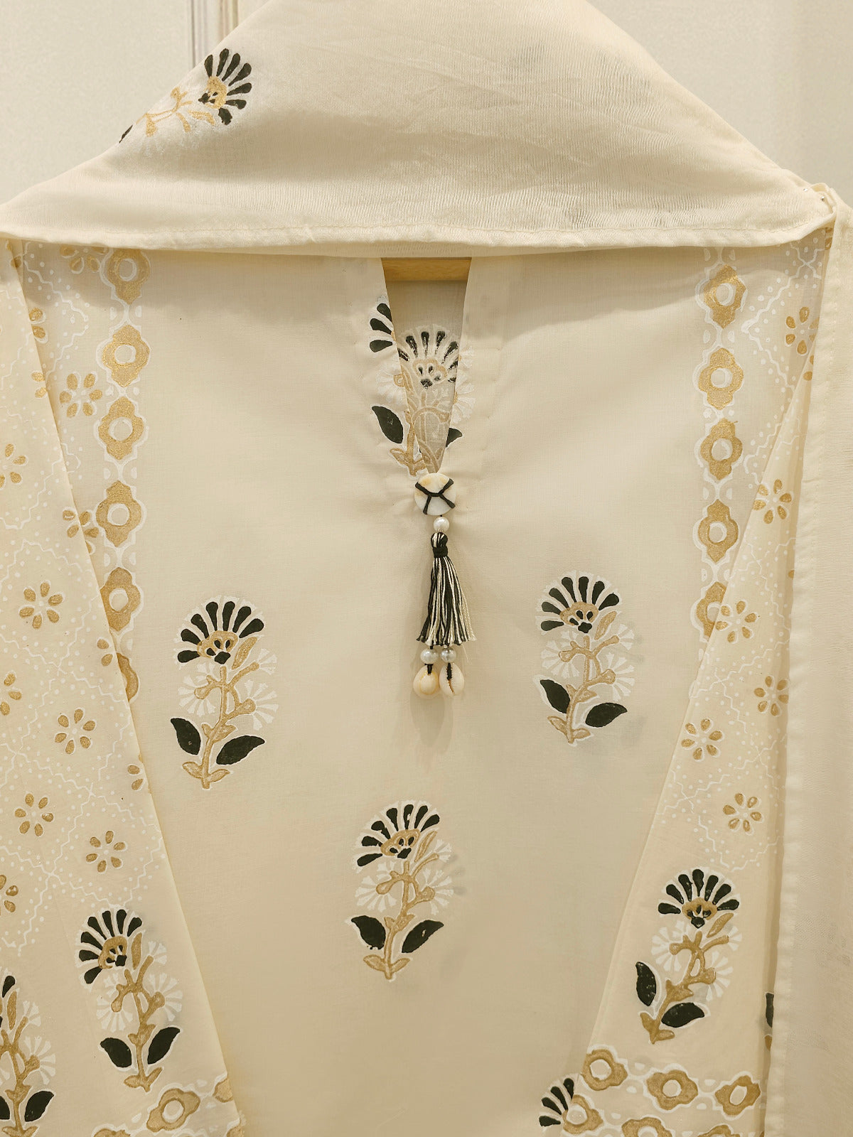 3 Piece - Hand Block Printed Kora Cotton Suit  S113520