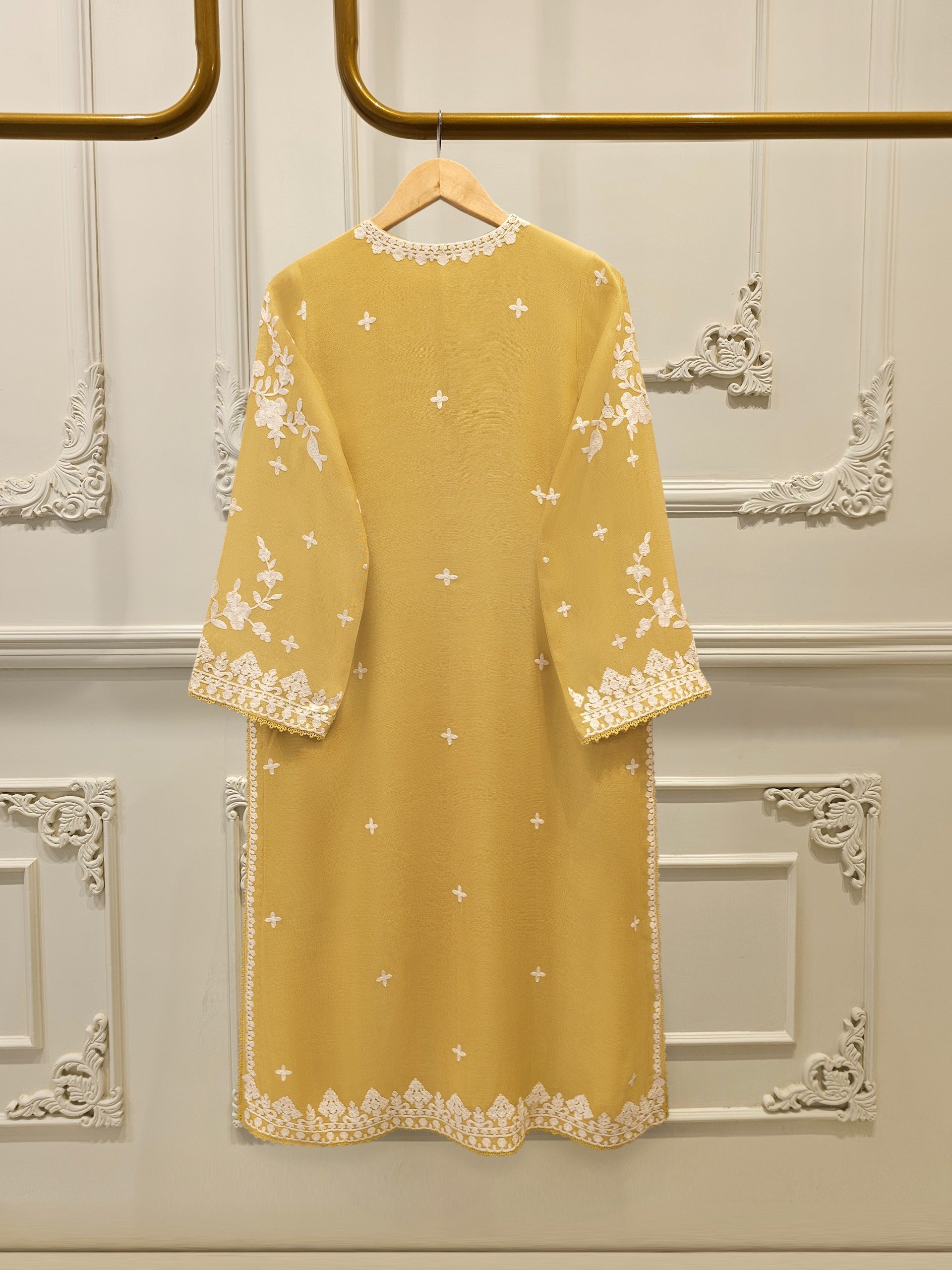 3 Piece - Pure Embroidered Cotton Net Suit S113630